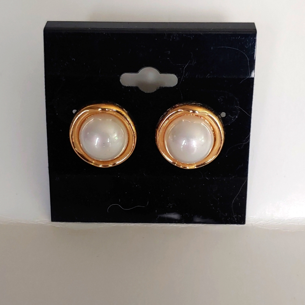 Faux Pearl Earrings